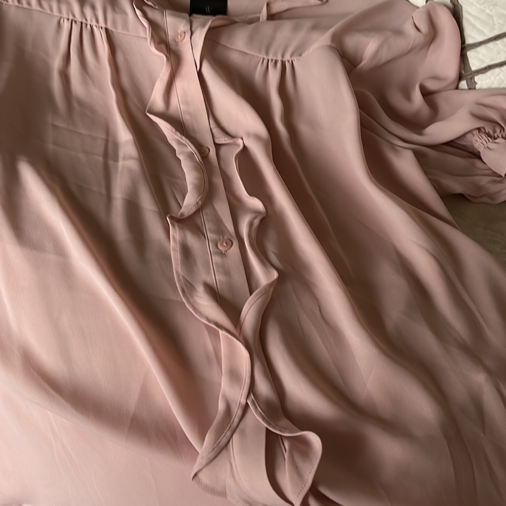 Worthington Button Down Ruffle Placket Blouse Siz… - image 7